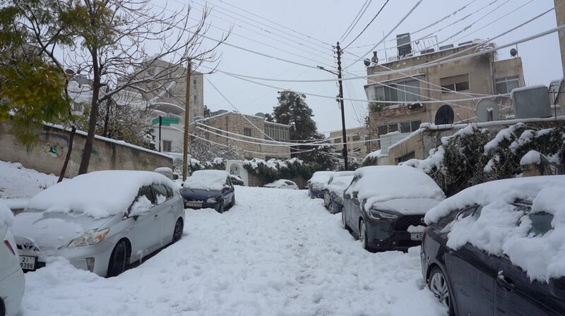 Some of Amman's streets were impassable by car.