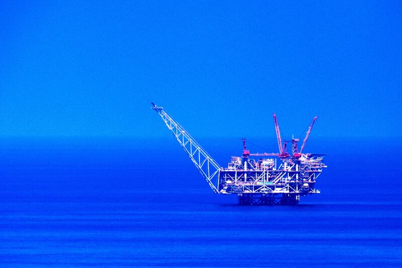 The Leviathan natural gas rig off the coast of the Mediterranean coast, in northern Israel. Reuters