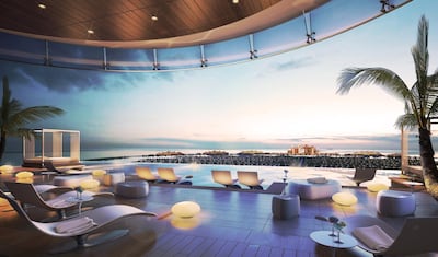 At 210 metres above ground, it's set to be one of the highest infinity pools in the world. At Courtesy Nakheel