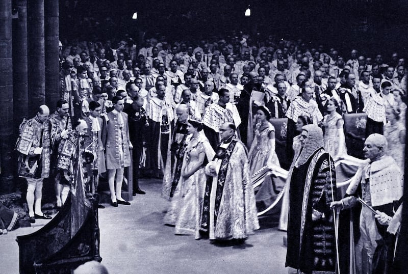The coronation of Elizabeth II of the United Kingdom, took place on 2 June 1953 at Westminster Abbey, London. (Photo by: Universal History Archive/UIG via Getty Images)