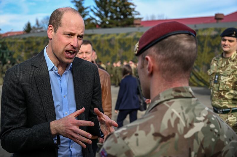 Prince William visits the 3rd Subcarpathian Territorial Defence Brigade in Rzeszow. EPA