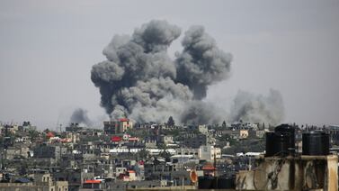 The Israeli military called for 100,000 Palestinians to leave eastern Rafah as it began bombing the city on May 6. AFP