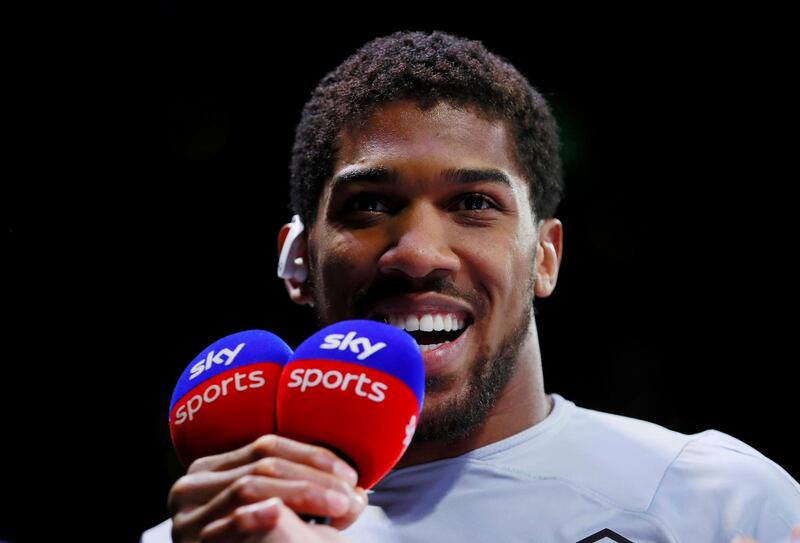 Anthony Joshua during the work out. Reuters