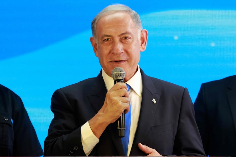 Former Israeli prime minister Benjamin Netanyahu hopes Russia's Vladimir Putin is having second thoughts about invading Ukraine. AFP
