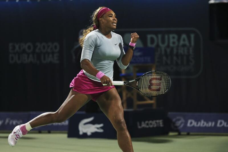 Serena Williams hasn't played since dropping the Dubai Duty Free Tennis Championships women's semi-final on February 21. Sarah Dea / The National