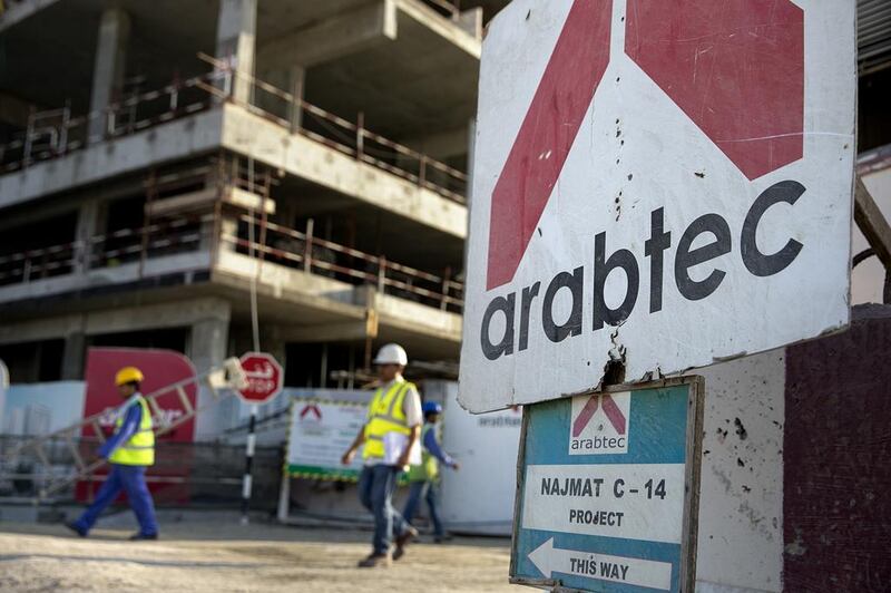 Arabtec shareholders voted to dissolve the company due to its untenable financial situation.  Silvia Razgova / The National