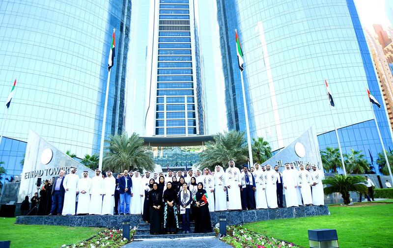 Employees from Senaat (“Senaat” or “the Group”), one of the largest industrial investment holding companies in the UAE, today celebrated UAE Flag Day at its headquarters in Abu Dhabi. Photo Courtesy: Senaat