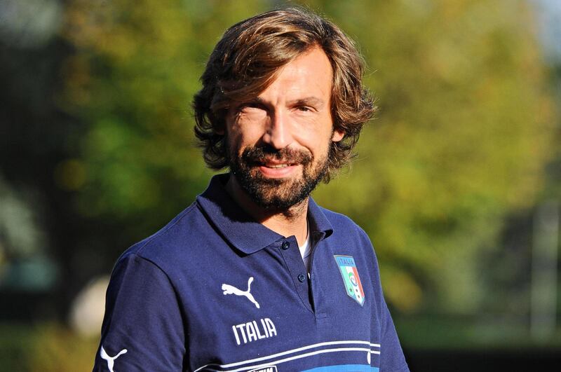 Pirlo at Italy training  in 2015. EPA