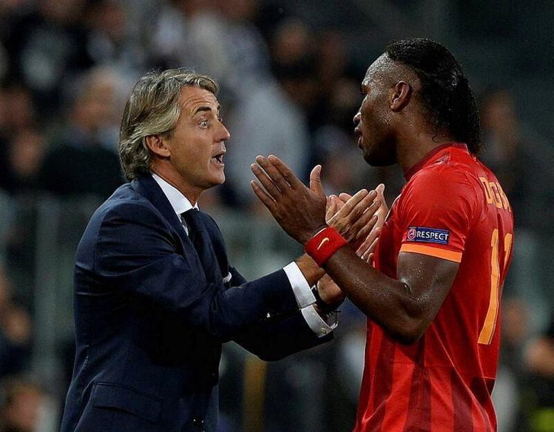 Roberto Mancini was all praise for Didier Drogba's efforts. Claudio Villa / Getty Images