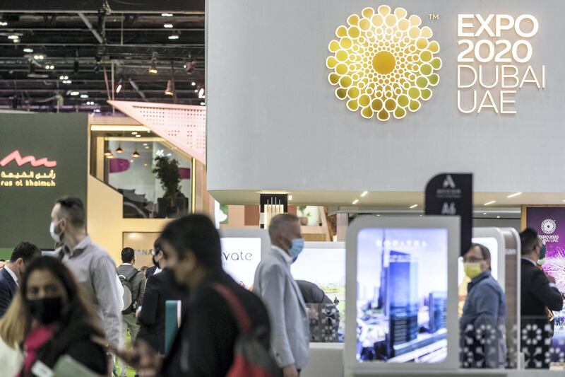 First day of the 2021 Arabian Travel Market exhibition opens at the World Trade Center in Dubai on May 16 th, 2021. General image from the first day.
Antonie Robertson / The National.
Reporter: None for National.