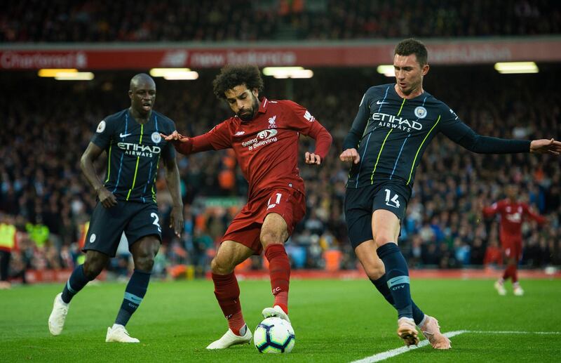 Centre-back: Aymeric Laporte (Manchester City) – Produced an excellent display to subdue Mohamed Salah and Liverpool as City kept a rare clean sheet at Anfield. EPA