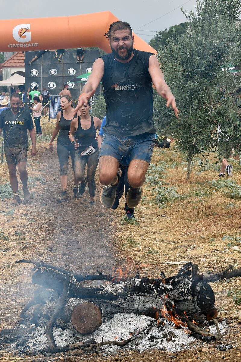 A participant takes part in the annual of Hannibal race Lebanon 2019 in Zen village, district of Batroun north Beirut, Lebanon. More than eight hundred Lebanese and foreign Participants took part in an eight km obstacle race. Courses are uniquely designed to test mental and emotional fitness. EPA