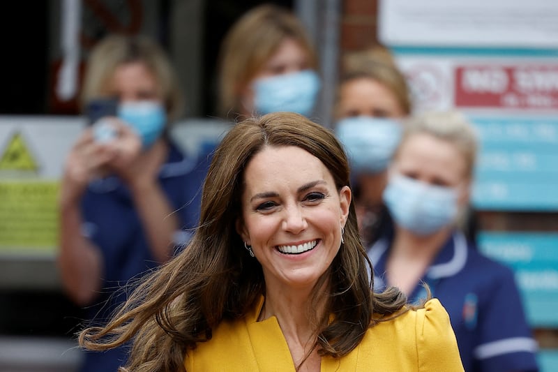 Kate met members of the Jasmine Team, a department that helps women affected by mental health issues during pregnancy and the postnatal period. Reuters