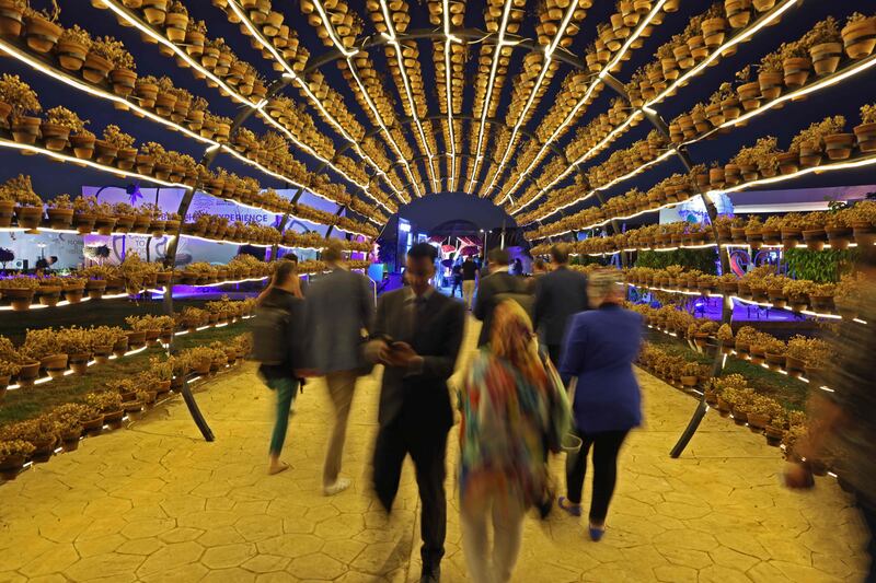 Visitors at the Sharm El Sheikh International Convention Centre. AFP