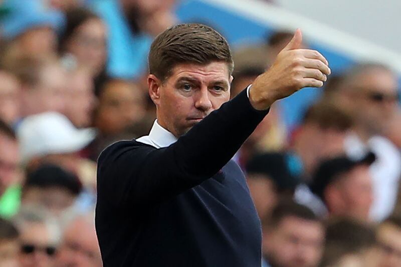Aston Villa's English head coach Steven Gerrard. AFP