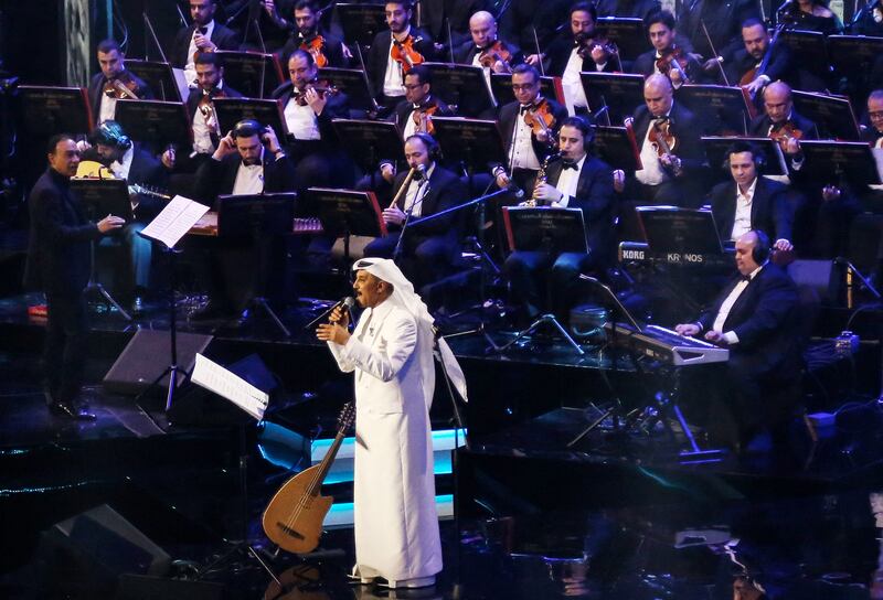 Kuwaiti singer Abdallah Al Rowaished performs during the annual Hala February festival in Kuwait City. All photos: AFP