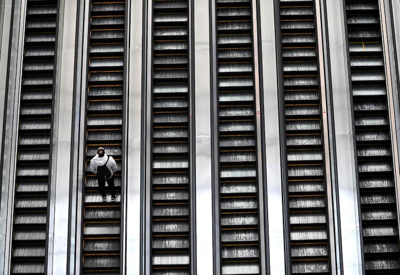 A passenger arrives at Beijing West railway station in the Chinese capital, heralding Chunyun, the Spring Festival holiday, and Lunar New Year, when Chinese are estimated to make billions of journeys from big cities home to see their families. AFP