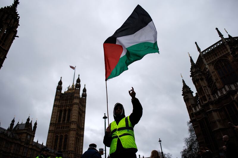 Former home secretary Suella Braverman has accused pro-Palestine protesters of being in league with 'Islamists'. EPA