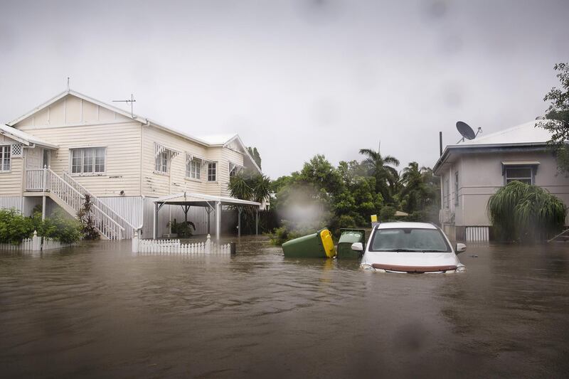 Homes were flooded after the Ross River dam was forced to open. Reuters