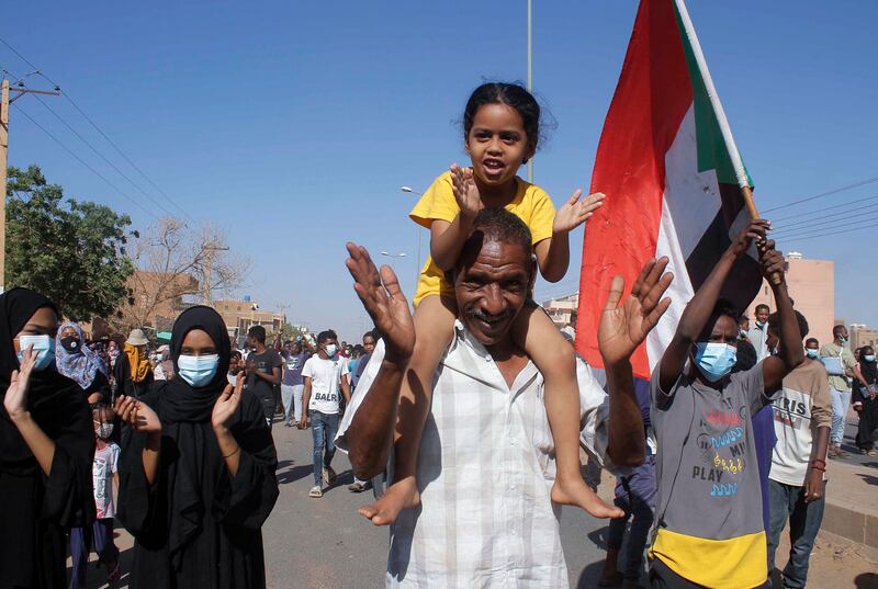 Anti-military protesters in Khartoum demand the reinstatement of civilian rule in Sudan. AFP