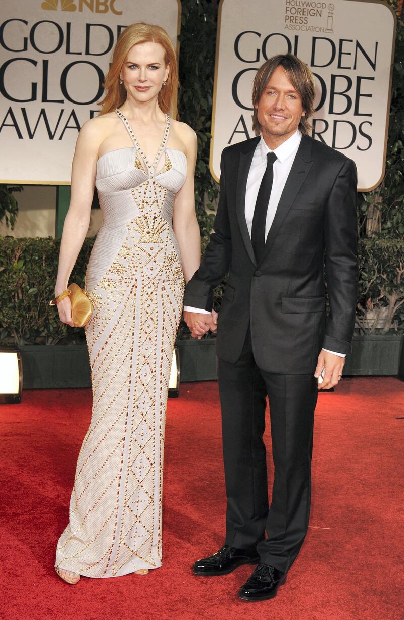 BEVERLY HILLS, CA - JANUARY 15:  Actress Nicole Kidman and husband singer Keith Urban arrive at the 69th Annual Golden Globe Awards held at the Beverly Hilton Hotel on January 15, 2012 in Beverly Hills, California.  (Photo by Steve Granitz/WireImage)