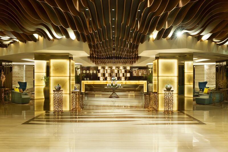 The lobby at the Gulf Court Business Bay. Gulf Hotels Group