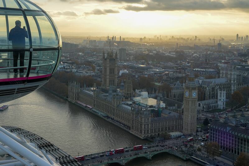 The Palace of Westminster seen across the Thames from the London Eye. Reuters