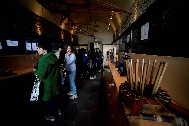 People visit the Leonardo Da Vinci museum on April 9, 2019. AFP