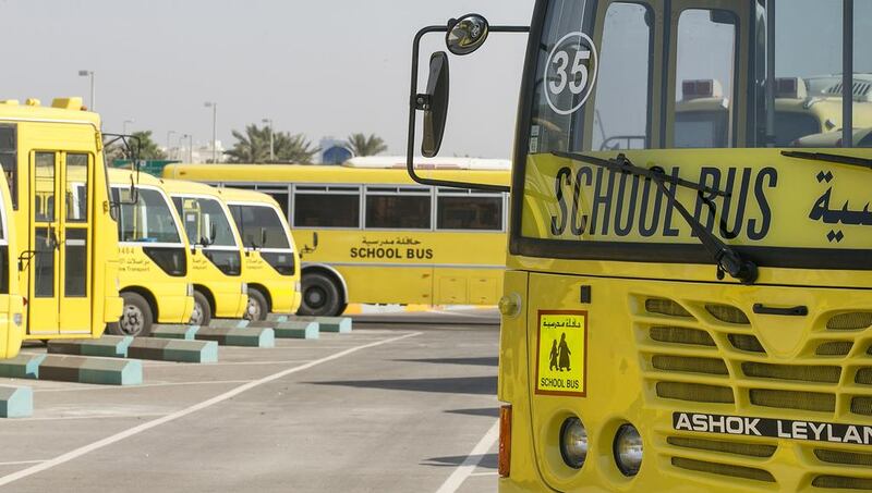 Emirates Transport is one of the partners in the school safety campaign. The company provides more than 2,000 buses in Abu Dhabi. Mona Al Marzooqi / The National