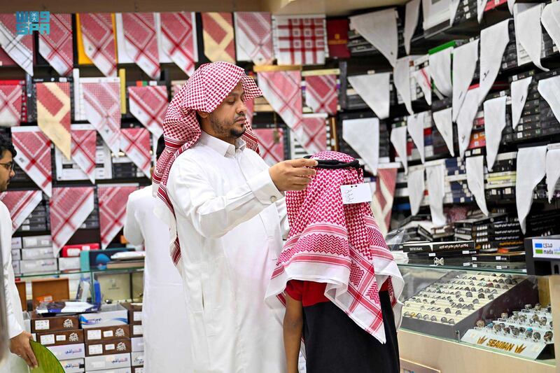 Saudis shop for clothing ahead of Eid Al Fitr in Jazan province. All photos: Spa