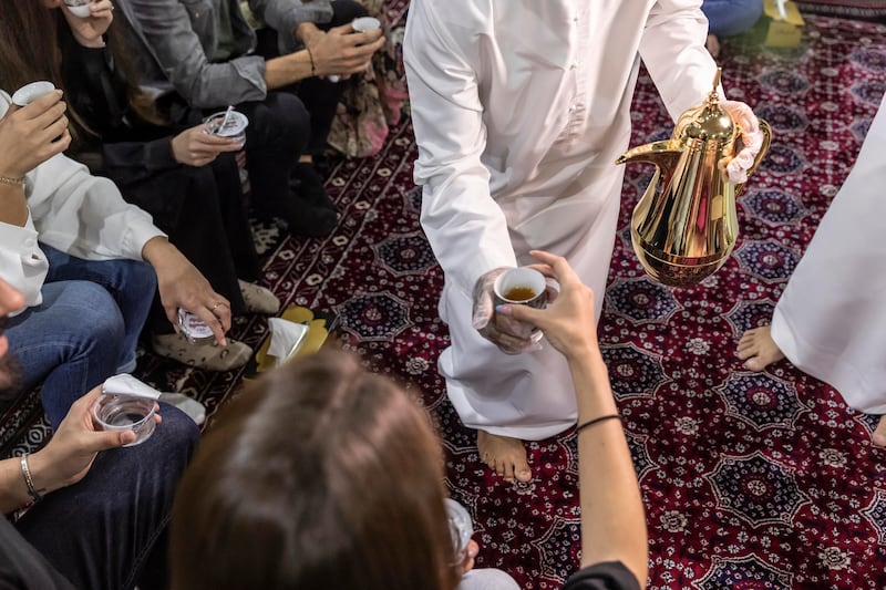 Traditional coffee called gahwa is also served to guests who visit the centre.