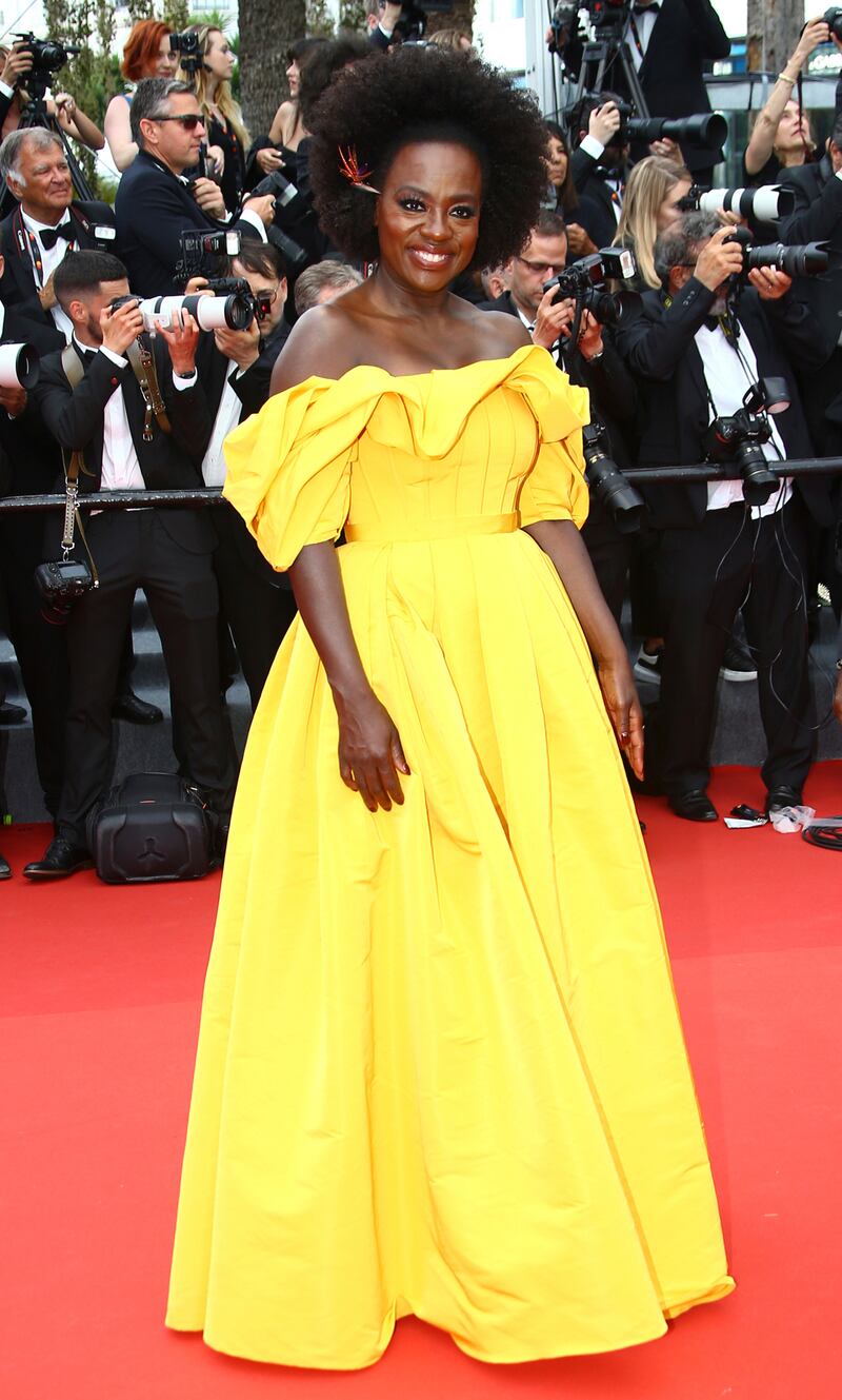 Actress Viola Davis on the red carpet. AP