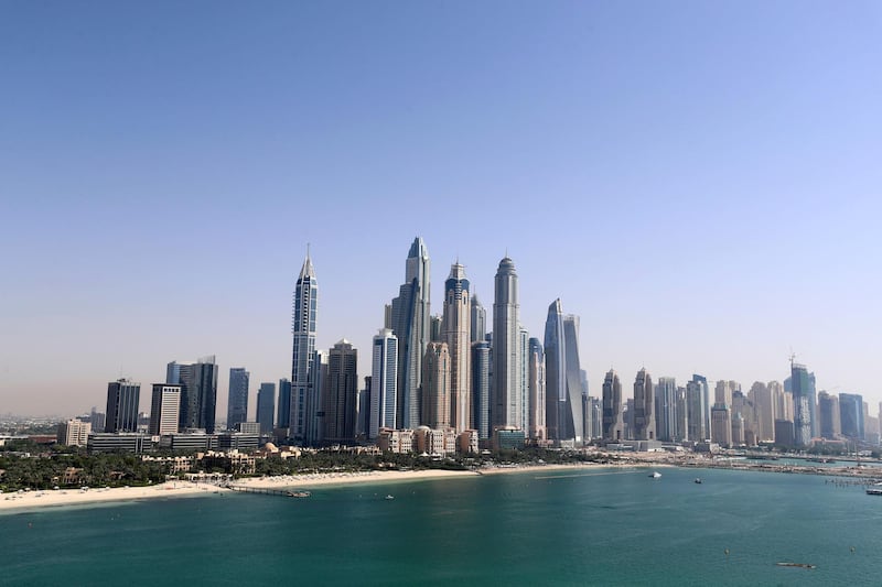 Dubai, United Arab Emirates - May 02, 2019: Stock picture of Dubai Marina. Thursday the 2nd of May 2019. FIVE, Dubai. Chris Whiteoak / The National