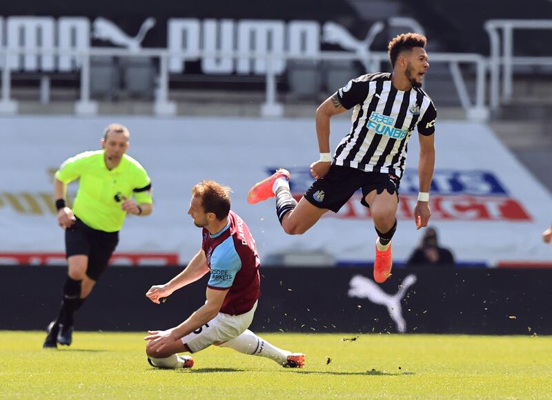 Craig Dawson - 2: Early yellow card for cynical foul on Joelinton and then sent-off after 35 minutes for foul on same player after woeful first touch from defender. Defender can have no complaints. Reuters