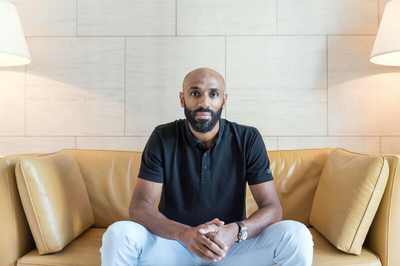 DUBAI, UNITED ARAB EMIRATES. 24 October 2017. Former Tottenham Hotspur, WestHam United and Sevilla footballer Freddie Kanoute who is now a Dubai resident. Freddie's talks about his foundation/philanthropic work, exploring
his life after retiring from football and his recent work in promoting Islam with How To Do Good. (Photo: Antonie Robertson/The National) Journalist: John McAuley. Section: Sport.