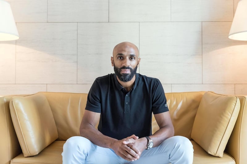 DUBAI, UNITED ARAB EMIRATES. 24 October 2017. Former Tottenham Hotspur, WestHam United and Sevilla footballer Freddie Kanoute who is now a Dubai resident. Freddie's talks about his foundation/philanthropic work, exploring
his life after retiring from football and his recent work in promoting Islam with How To Do Good. (Photo: Antonie Robertson/The National) Journalist: John McAuley. Section: Sport.