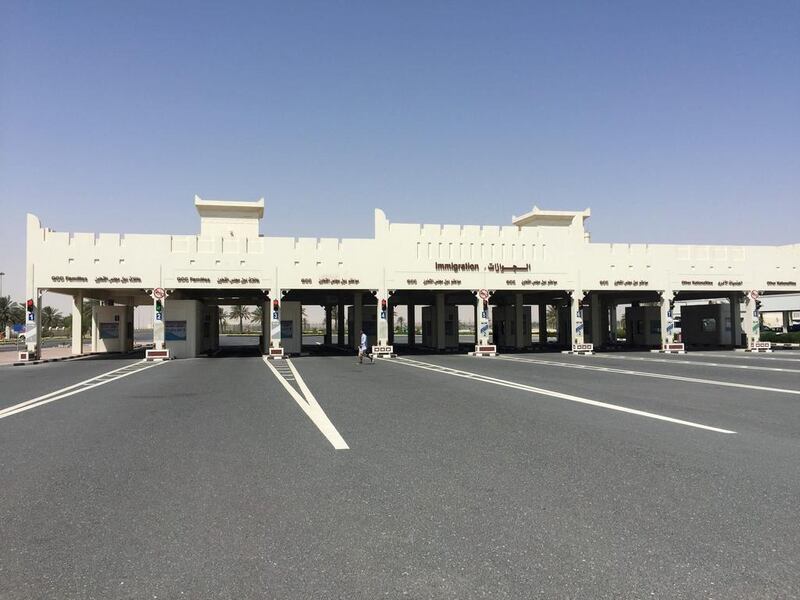 The Abu Samra border crossing to Saudi Arabia, in Qatar, has been deserted since the border was shut. REUTERS/Tom Finn
