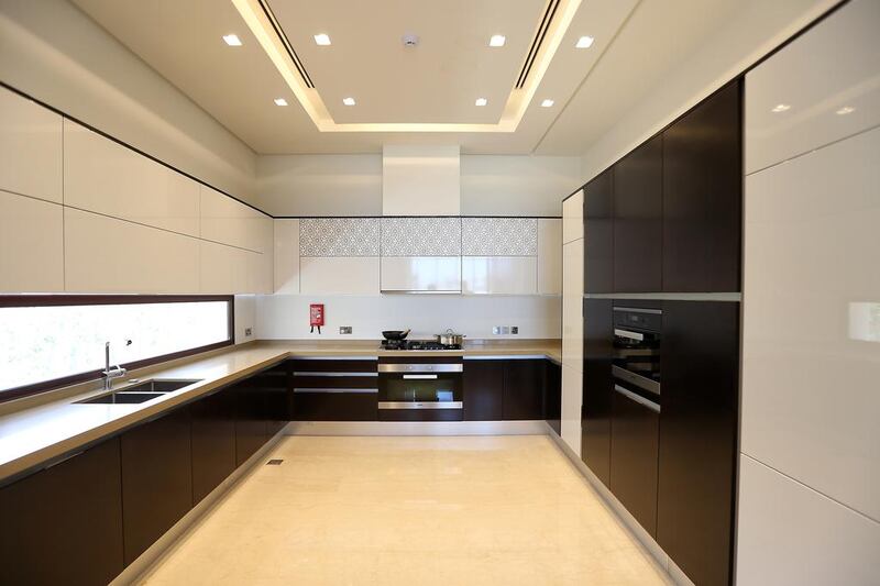 The kitchen in the type 4 seven bedroom villa. Pawan Singh / The National