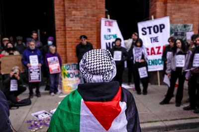 Members of Jewish Voice for Peace and allies rally in support of a ceasefire in Detroit, Michigan. Reuters