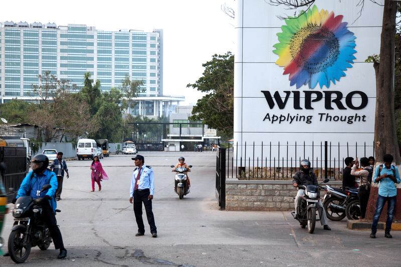 Indian IT majors such as Wipro are building their portfolio of products through acquisitions, with an eye on the Middle East market. Namas Bhojani / Bloomberg