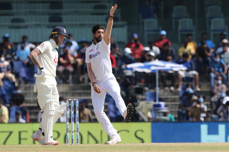 Ishant Sharma of India bowls  during day four of the second PayTM test match between India and England held at the Chidambaram Stadium in Chennai, Tamil Nadu, India on the 16th February 2021

Photo by Pankaj Nangia/ Sportzpics for BCCI