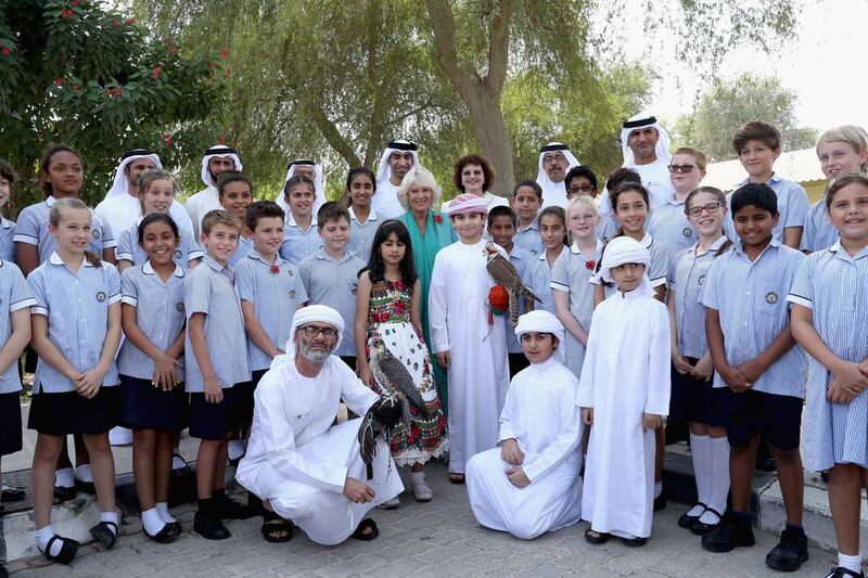 Camilla visited the Abu Dhabi Falcon Hospital on the second day of her UAE tour with Prince Charles. Getty Images