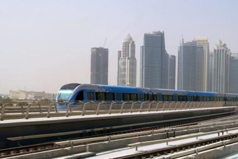 More than 30 million people rode the Dubai Metro in the first three months of 2013. Randi Sokoloff / The National