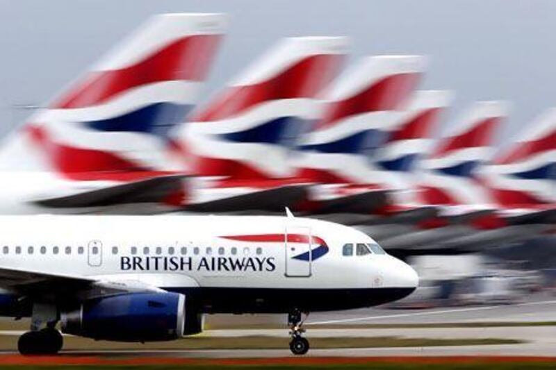 A British Airways plane lands at Heathrow Airport on March 19, 2010 in London, Dan Kitwood/Getty Images