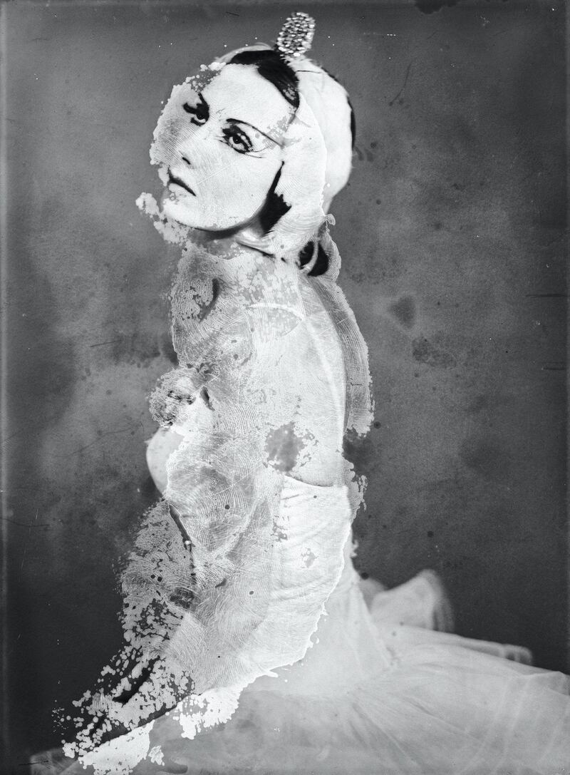 Portrait of Tamara Toumanova, ballet dancer by Armand (real name Armenak Azrouni) in Egypt, 1950-1960, digital conversion of a gelatin silver negative on glass and digital conversion. Armand Collection, courtesy of the Arab Image Foundation