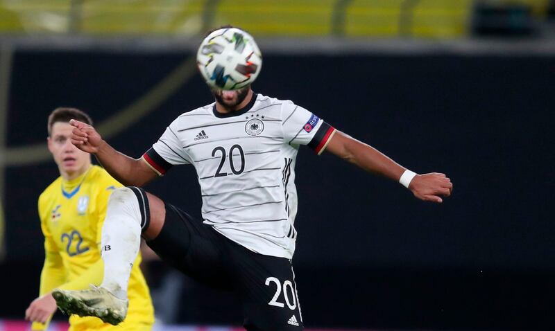 Germany forward Serge Gnabry controls the ball. AFP