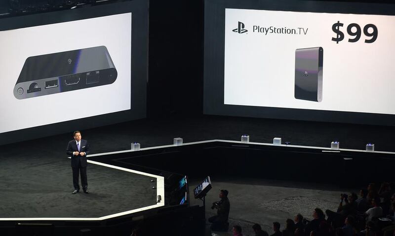 Shawn Layden, president and CEO of Sony Computer Entertainment America, talks about Playstation TV. Frederic Brown / AFP