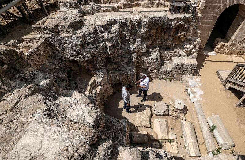 The archaeological site of Saint Hilarion in the centre of the Gaza Strip has been drawing thousands of visitors. AFP