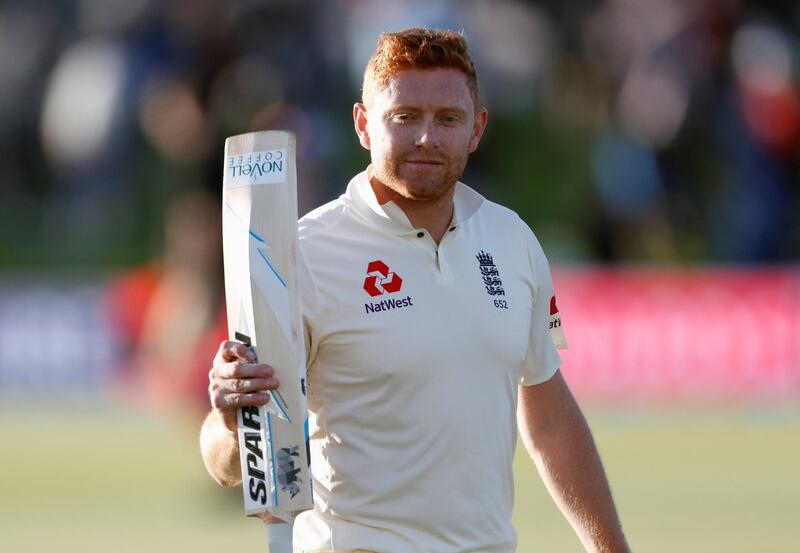 Cricket - New Zealand vs England - Second Test - Hagley Oval, Christchurch, New Zealand - March 30, 2018 - England's Jonny Bairstow takes the applause of the crowd as he walks off the pitch at the end of play.  REUTERS/Paul Childs