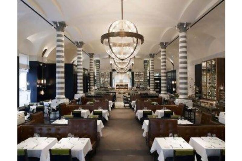 The Massimo Restaurant and Oyster Bar at Corinthia Hotel London.